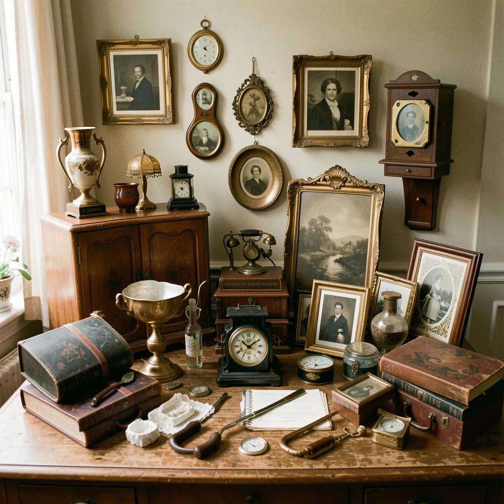 Curated selection of vintage objects